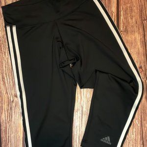 Adidas High Rise 3 Stripe Capri Pant Size Small